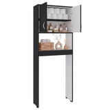 Optimizador de Baño Bath Wengue y Blanco 63.1x160cm con Dos Entrepaños