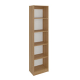 Estantería Home Fresno y Blanco 45x181cm con Cinco Compartimientos