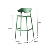 Silla Bar para Exteriores Elena Oliva 49x99cm sin Apoya Brazos y con Espaldar