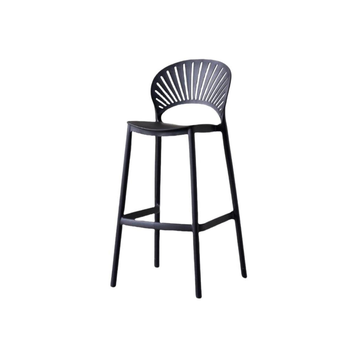 Silla Bar para Exteriores Paraiso Negro 49x105cm sin Apoya Brazos y con Espaldar