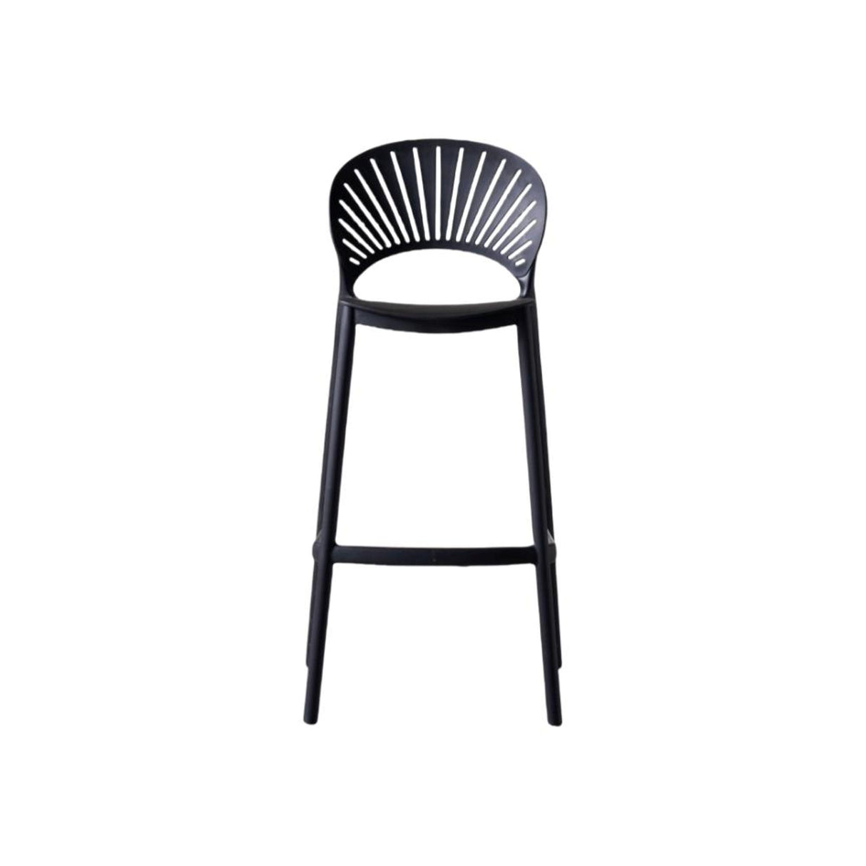 Silla Bar para Exteriores Paraiso Negro 49x105cm sin Apoya Brazos y con Espaldar
