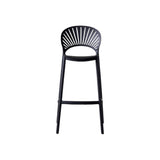 Silla Bar para Exteriores Paraiso Negro 49x105cm sin Apoya Brazos y con Espaldar