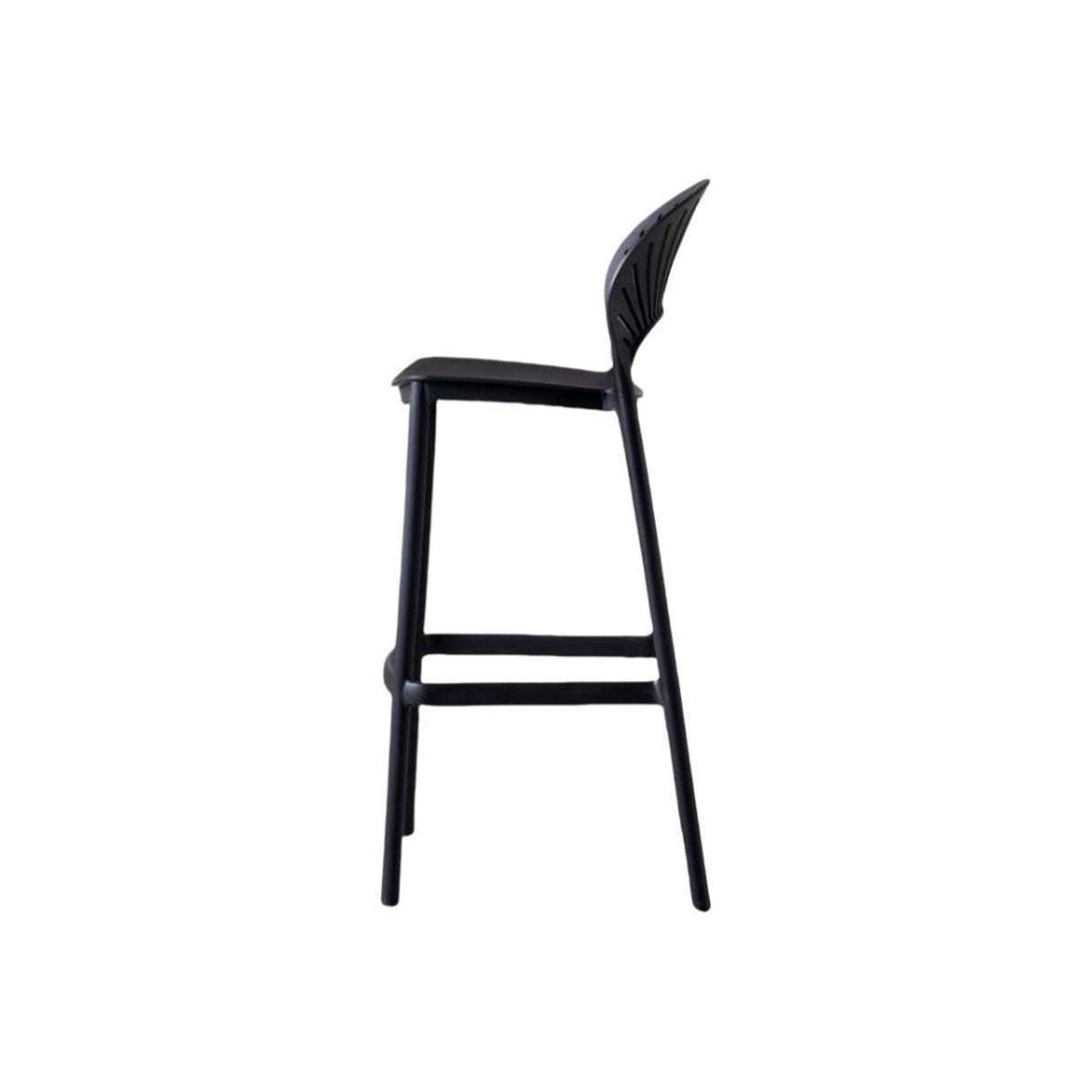 Silla Bar para Exteriores Paraiso Negro 49x105cm sin Apoya Brazos y con Espaldar