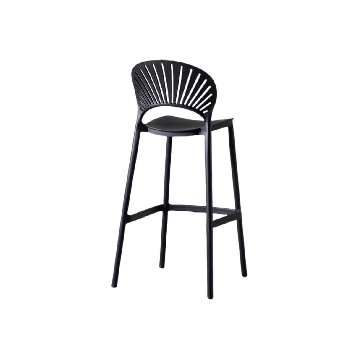 Silla Bar para Exteriores Paraiso Negro 49x105cm sin Apoya Brazos y con Espaldar