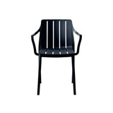 Silla para Exteriores Alice Negro 57x80cm con Apoya Brazos y con Espaldar