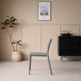 Silla para Exteriores Alice Gris Oscuro 46x80cm sin Apoya Brazos y con Espaldar