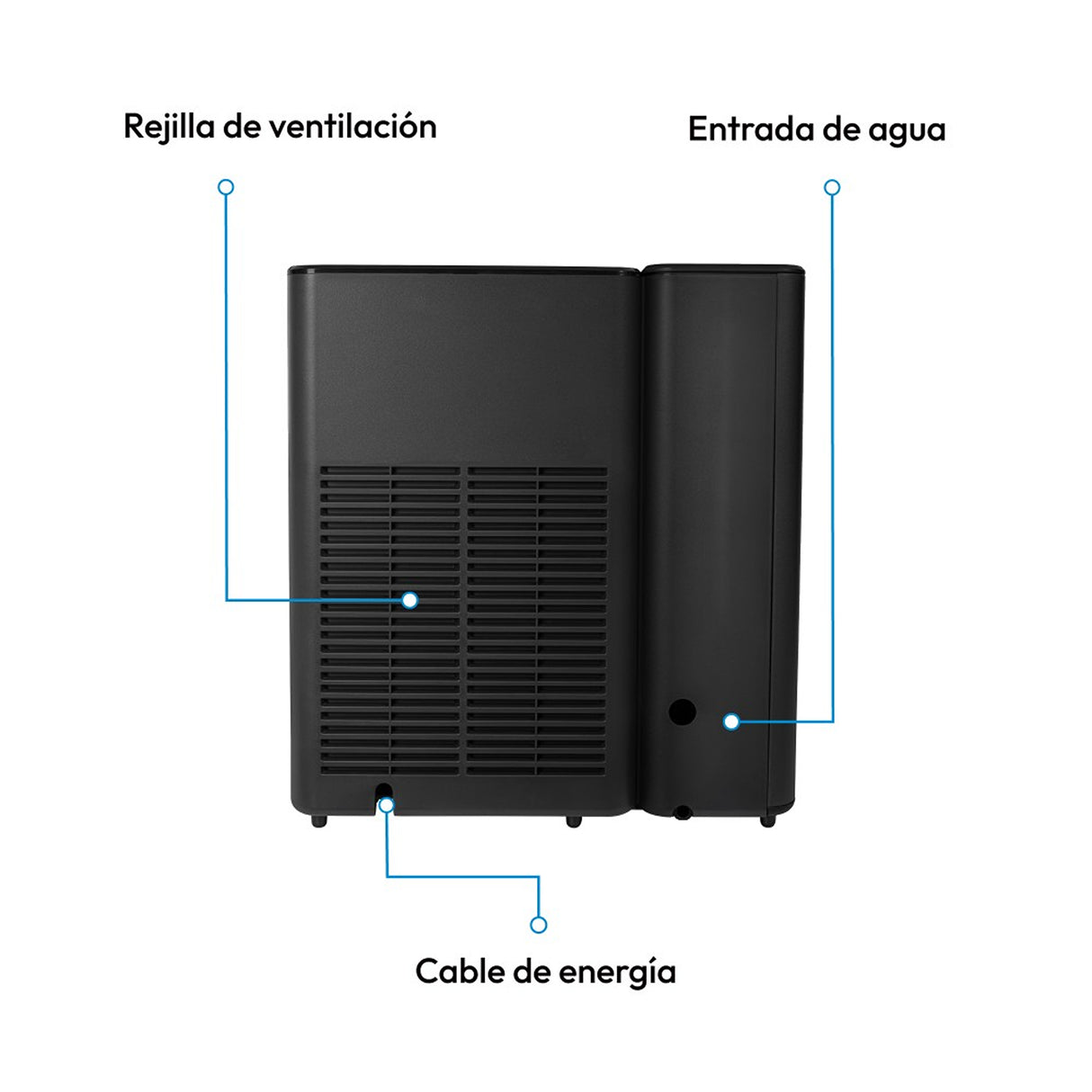 Fabricador de Hielo Challenger Negro 32.2x35.4cm 110 Voltios con Dos Funciones Preconfiguradas