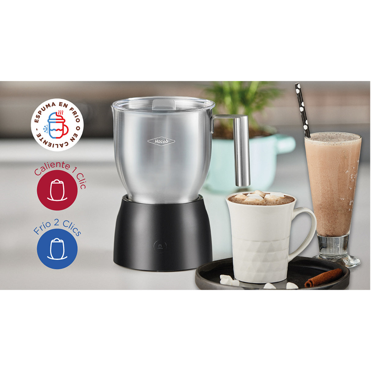 Chocotera Haceb Inox 17.2x21.2cm 110 Voltios