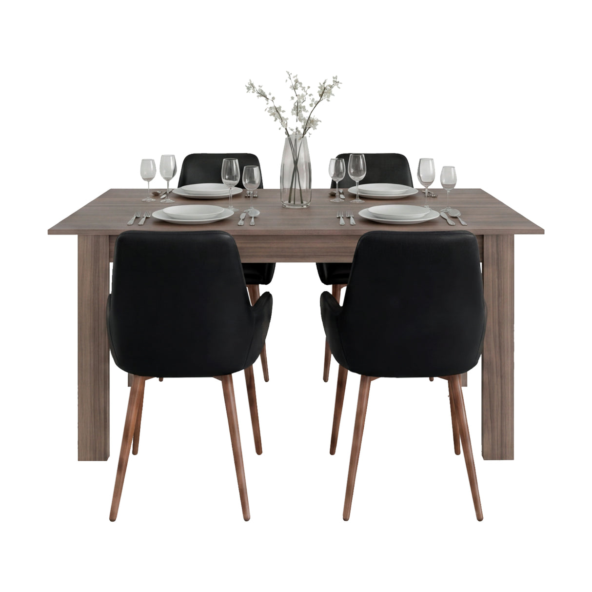 Mesa de comedor Portofino Avellana 160x75.6cm Rectangular de Cuatro Puestos sin Sillas