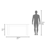 Mesa de comedor Portofino Avellana 160x75.6cm Rectangular de Cuatro Puestos sin Sillas