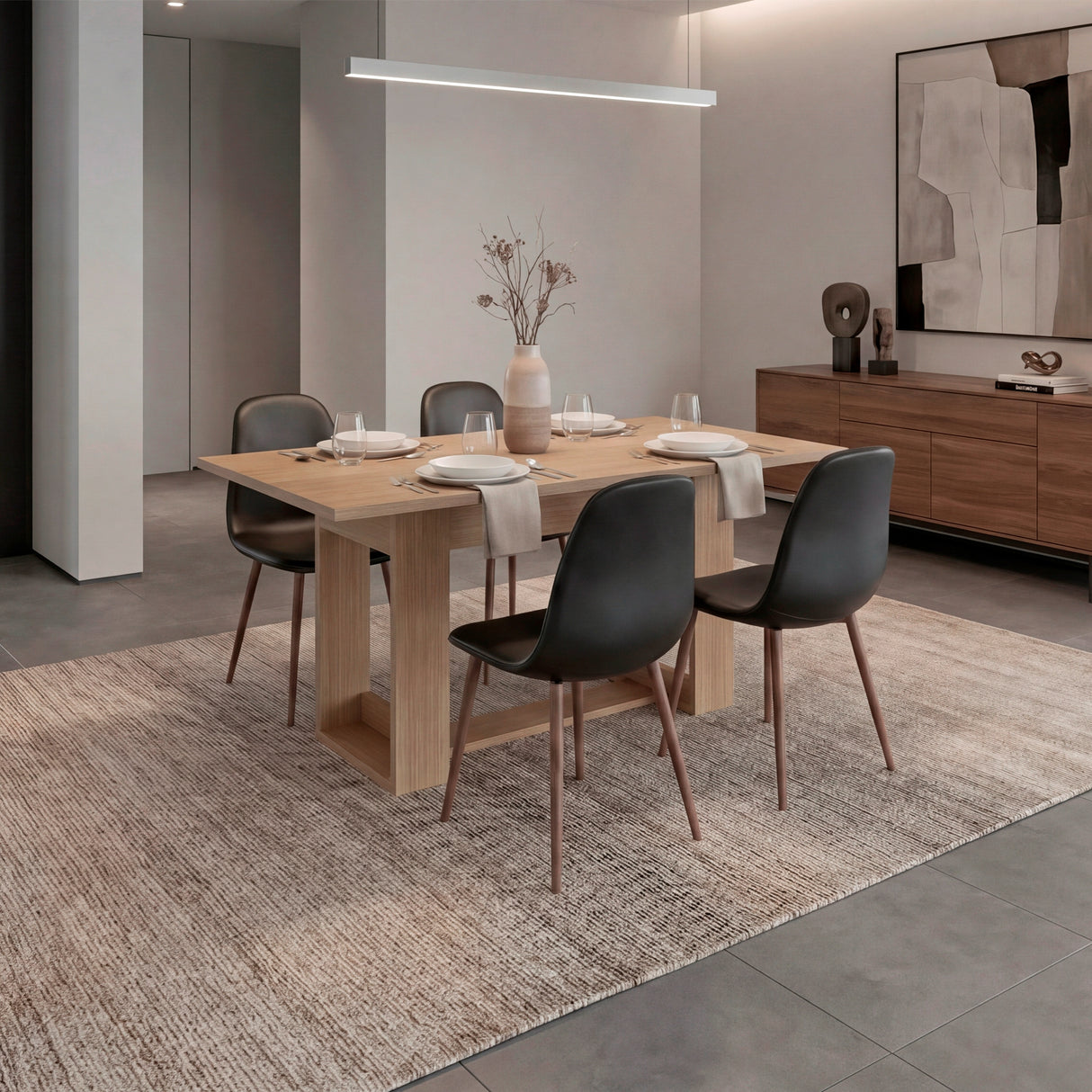 Mesa de comedor Volterra Cartagena 160x74cm Rectangular de Cuatro Puestos sin Sillas