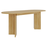 Mesa de comedor Ted Fresno Europeo 187.5x74.6cm Ovalado de Seis Puestos sin Sillas