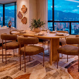 Mesa de comedor Ted Fresno Europeo 187.5x74.6cm Ovalado de Seis Puestos sin Sillas