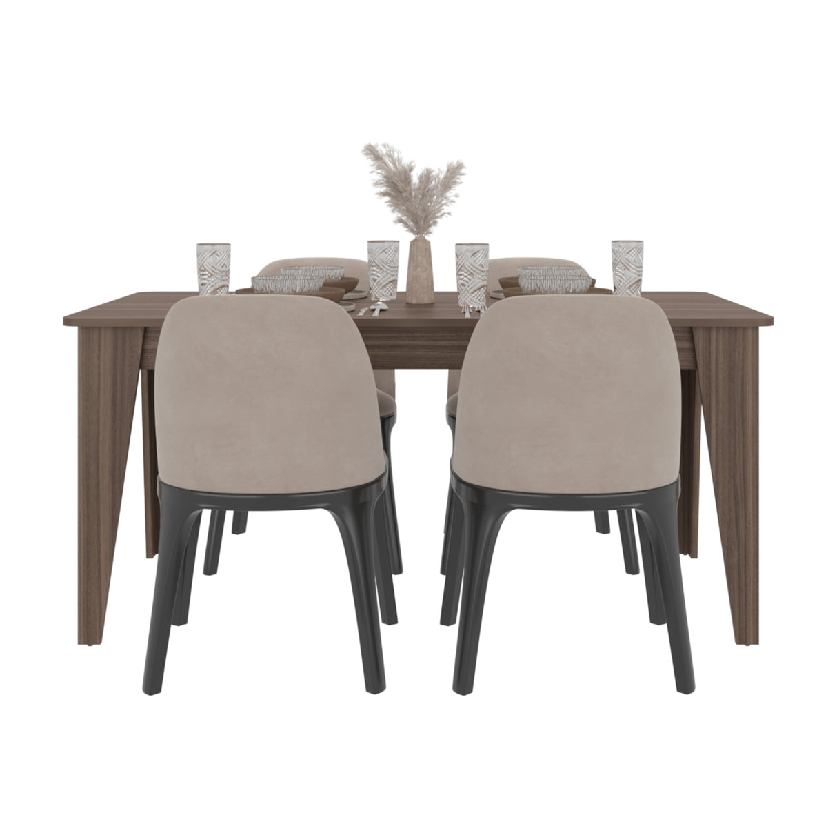 Mesa de comedor Torino Avellana 160x74cm Rectangular de Cuatro Puestos sin Sillas