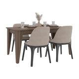 Mesa de comedor Torino Avellana 160x74cm Rectangular de Cuatro Puestos sin Sillas