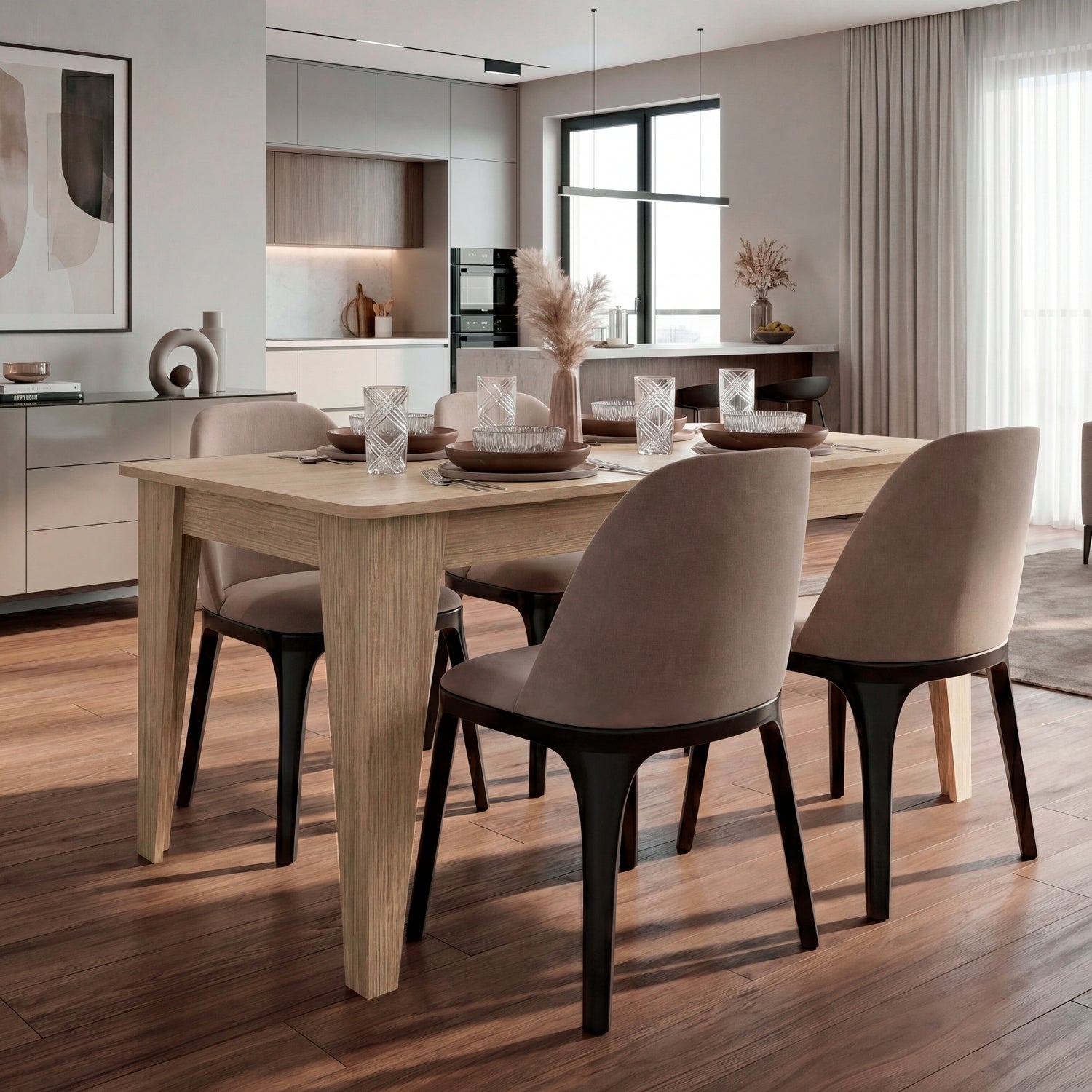 Mesa de comedor Torino Cartagena 160x74cm Rectangular de Cuatro Puestos sin Sillas