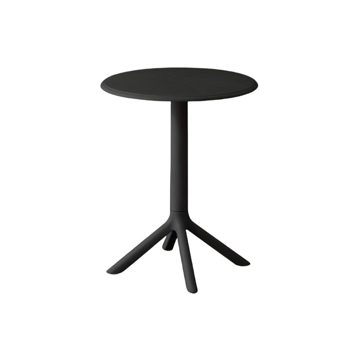 Mesa Exterior Negro 60x75cm Circular de Dos Puestos sin Sillas y Apto para Intemperie