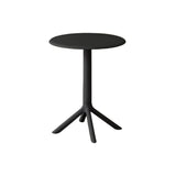 Mesa Exterior Negro 60x75cm Circular de Dos Puestos sin Sillas y Apto para Intemperie