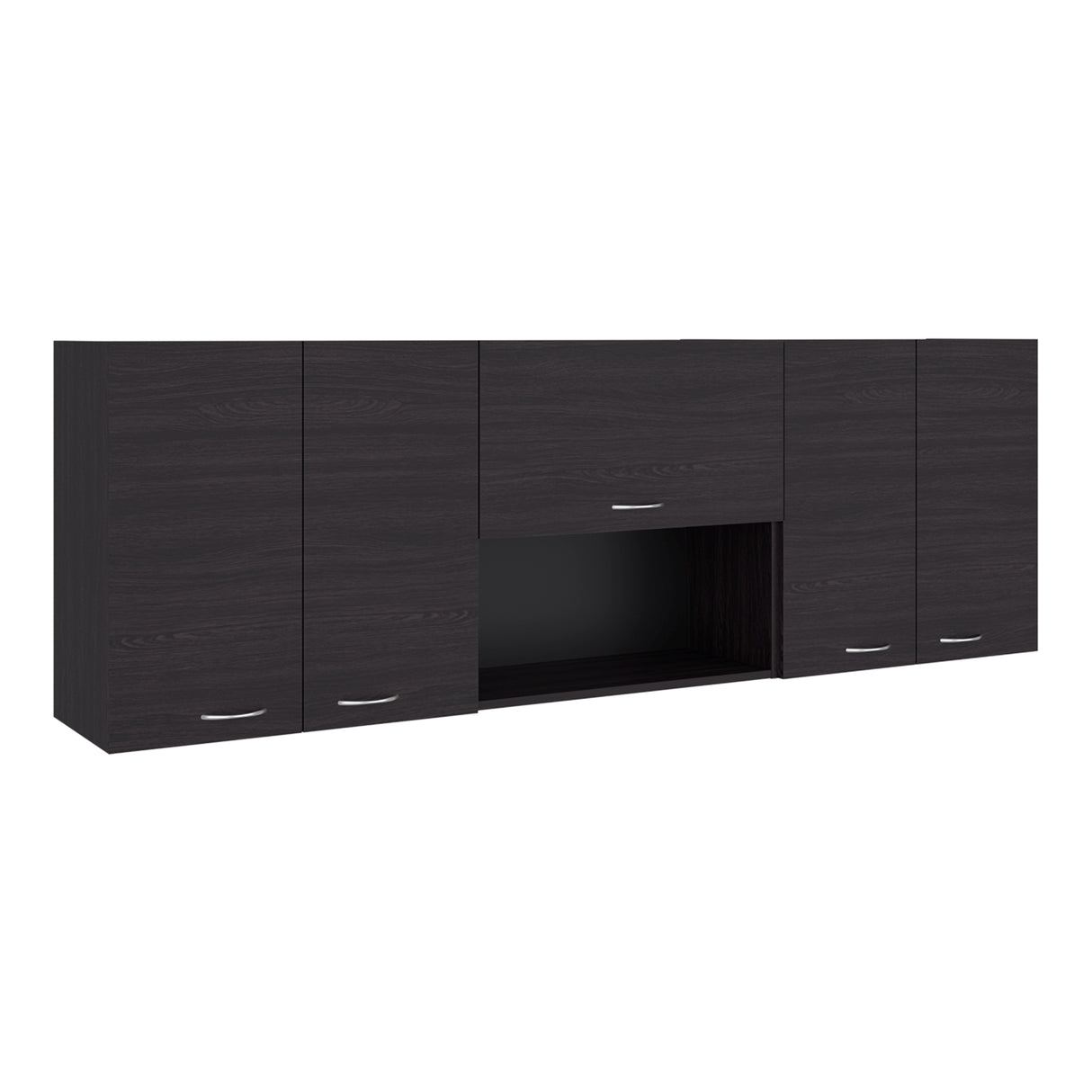 Mueble Superior de Cocina Ocena Wengue 180x60cm con Cinco Puertas