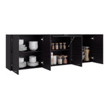 Mueble Superior de Cocina Ocena Wengue 180x60cm con Cinco Puertas