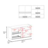 Mueble Superior de Cocina Napoles Wengue 120x60cm con Cuatro Puertas y con Locero