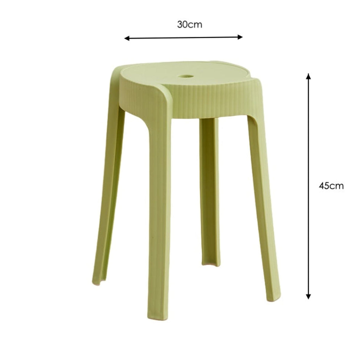 Silla para Exteriores Maison Verde Oliva 30x45cm Apilable sin Apoya Brazos y sin Espaldar