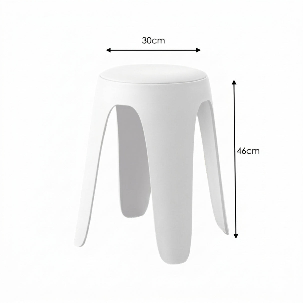 Silla para Exteriores Else Blanco 34x46.5cm Apilable sin Apoya Brazos y sin Espaldar