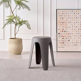 Silla para Exteriores Else Gris Oscuro 34x46.5cm Apilable sin Apoya Brazos y sin Espaldar