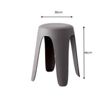 Silla para Exteriores Else Gris Oscuro 34x46.5cm Apilable sin Apoya Brazos y sin Espaldar
