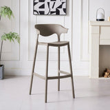 Silla Bar para Exteriores Elena Taupe 49x99cm sin Apoya Brazos y con Espaldar