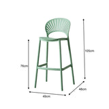 Silla Bar para Exteriores Paraiso Verde Olivo 49x105cm sin Apoya Brazos y con Espaldar