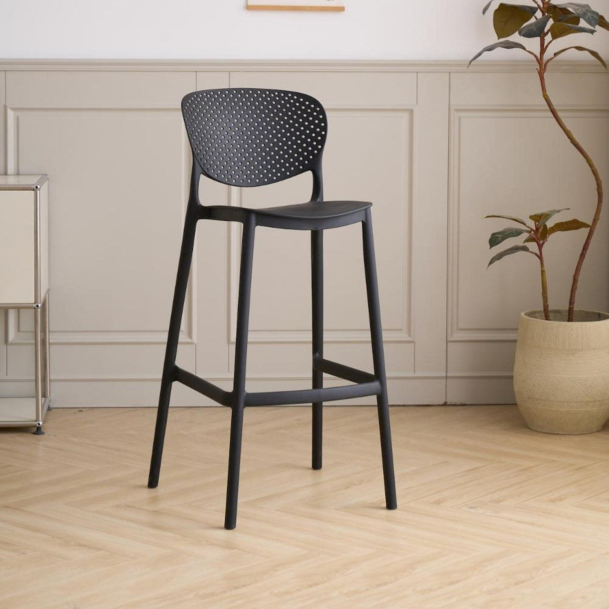 Silla Bar para Exteriores Rio Negro 49x103cm sin Apoya Brazos y con Espaldar