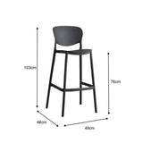 Silla Bar para Exteriores Rio Negro 49x103cm sin Apoya Brazos y con Espaldar