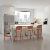 Silla Bar para Exteriores Rio Terracota 49x103cm sin Apoya Brazos y con Espaldar