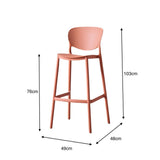 Silla Bar para Exteriores Rio Terracota 49x103cm sin Apoya Brazos y con Espaldar