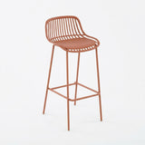 Silla Bar para Exteriores Tulum Terracota 41.5x97cm sin Apoya Brazos y con Espaldar