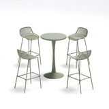 Silla Bar para Exteriores Tulum verde Olivo 41.5x97cm sin Apoya Brazos y con Espaldar