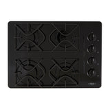 Estufa de Empotrar Haceb Esmaltada Negro 43x60cm 110 Voltios para Gas Natural con Cuatro Quemadores