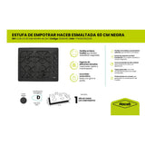 Estufa de Empotrar Haceb Esmaltada Negro 60x51cm 110 Voltios para Gas Natural con Cuatro Quemadores