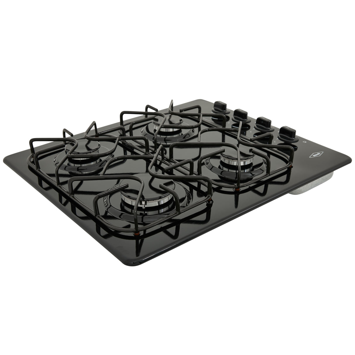 Estufa de Empotrar Haceb Esmaltada Negro 60x51cm 110 Voltios para Gas Natural con Cuatro Quemadores