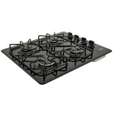 Estufa de Empotrar Haceb Esmaltada Negro 60x51cm 110 Voltios para Gas Natural con Cuatro Quemadores