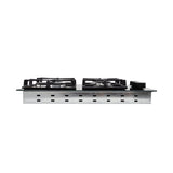 Estufa de Empotrar Haceb Tandoori Cristal Negro 60x51cm 110 Voltios para Gas Natural con Cuatro Quemadores