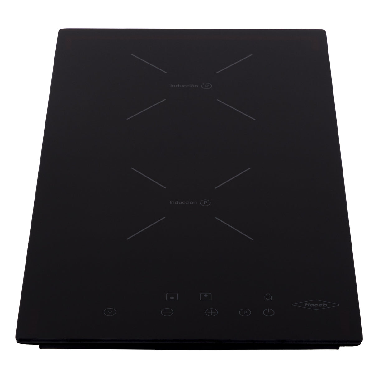 Estufa de Inducción para Empotrar Haceb Negro 29x52cm 220 Voltios para Electrico con Dos Quemadores y con Pantalla Digital