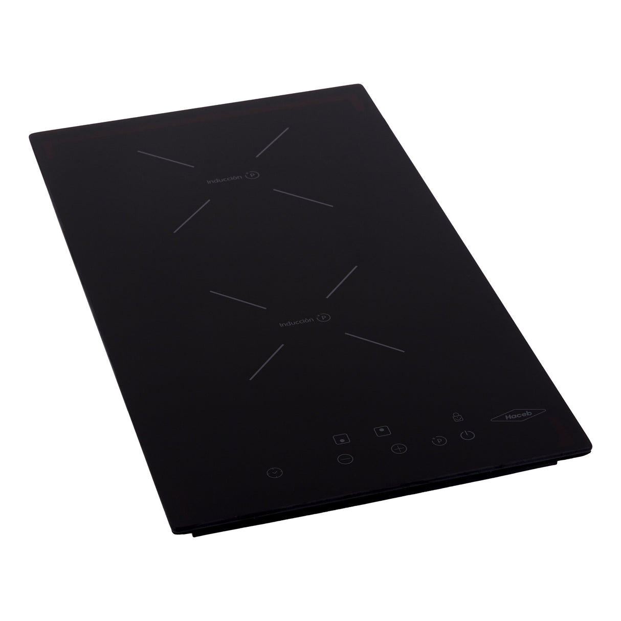 Estufa de Inducción para Empotrar Haceb Negro 29x52cm 220 Voltios para Electrico con Dos Quemadores y con Pantalla Digital