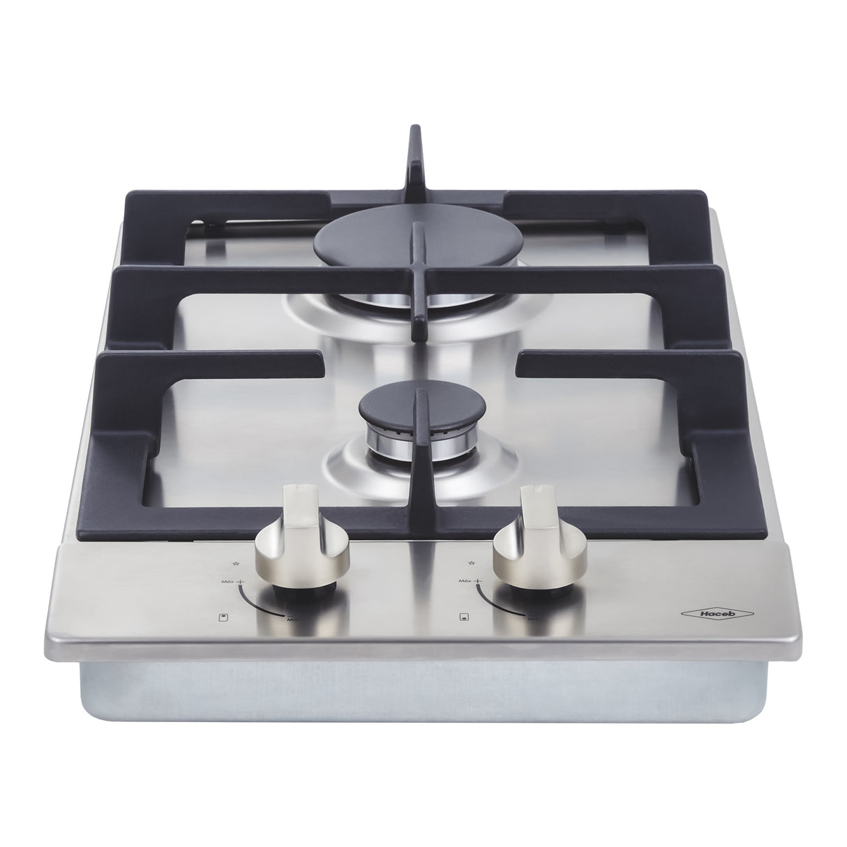 Estufa de Empotrar Haceb Inox 30x51cm 110 Voltios para Gas Natural con Dos Quemadores