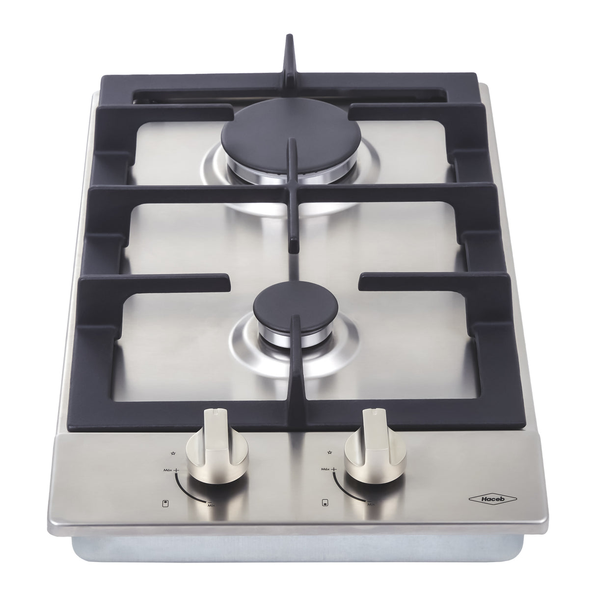 Estufa de Empotrar Haceb Inox 30x51cm 110 Voltios para Gas Natural con Dos Quemadores