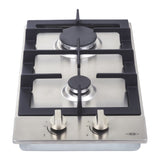 Estufa de Empotrar Haceb Inox 30x51cm 110 Voltios para Gas Natural con Dos Quemadores