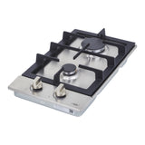 Estufa de Empotrar Haceb Inox 30x51cm 110 Voltios para Gas Natural con Dos Quemadores
