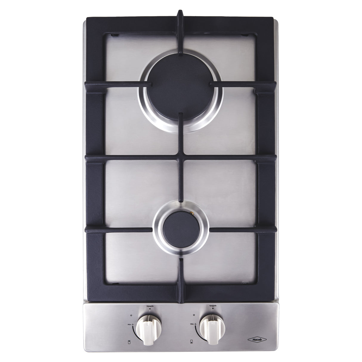 Estufa de Empotrar Haceb Inox 30x51cm 110 Voltios para Gas Natural con Dos Quemadores