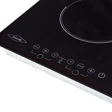 Estufa de Vitrocerámica para Empotrar Haceb Negro 29x52cm 220 Voltios para Electrico con Dos Quemadores y con Pantalla Digital